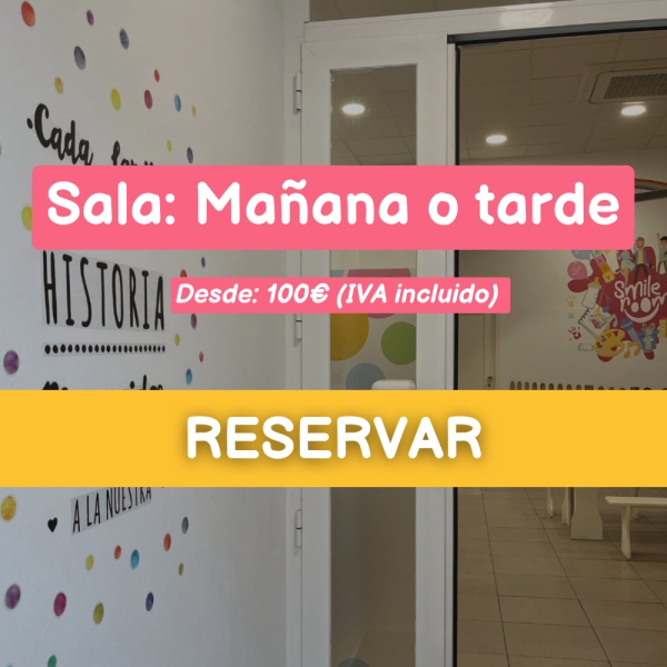 Reservar sala smile room para celebraciones, eventos, fiestas y cumpleaños infantiles en jaen